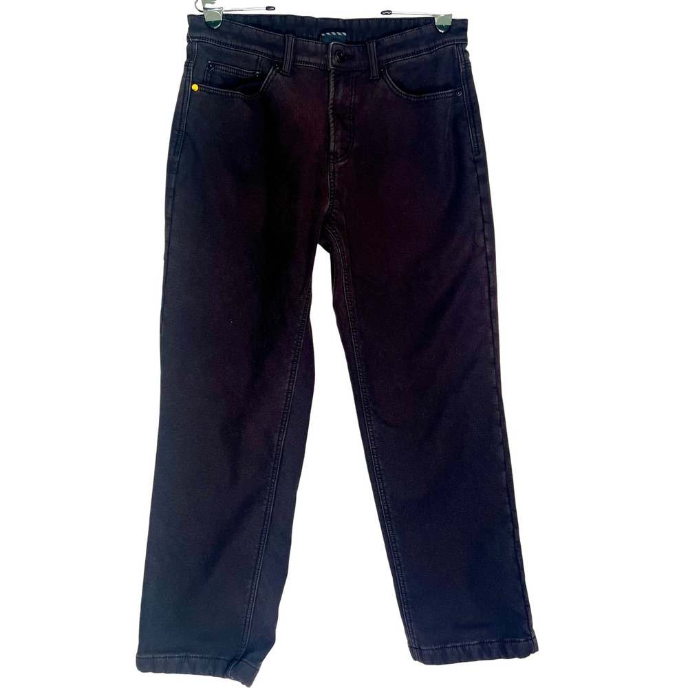 CAT Caterpillar Mens Fleece Lined Work Pants 32x29 Black Stretch Canvas